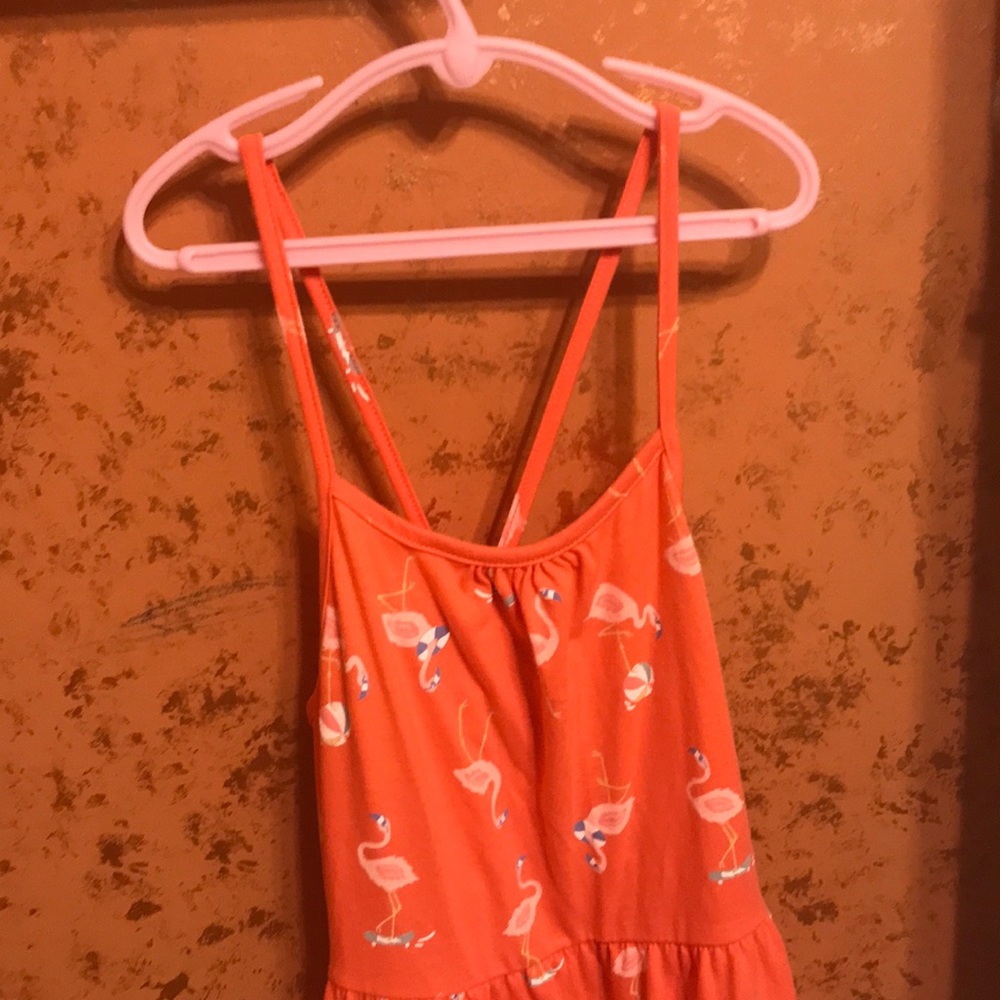 Orange flamingo sundress